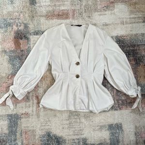 Zara puff sleeve blouse